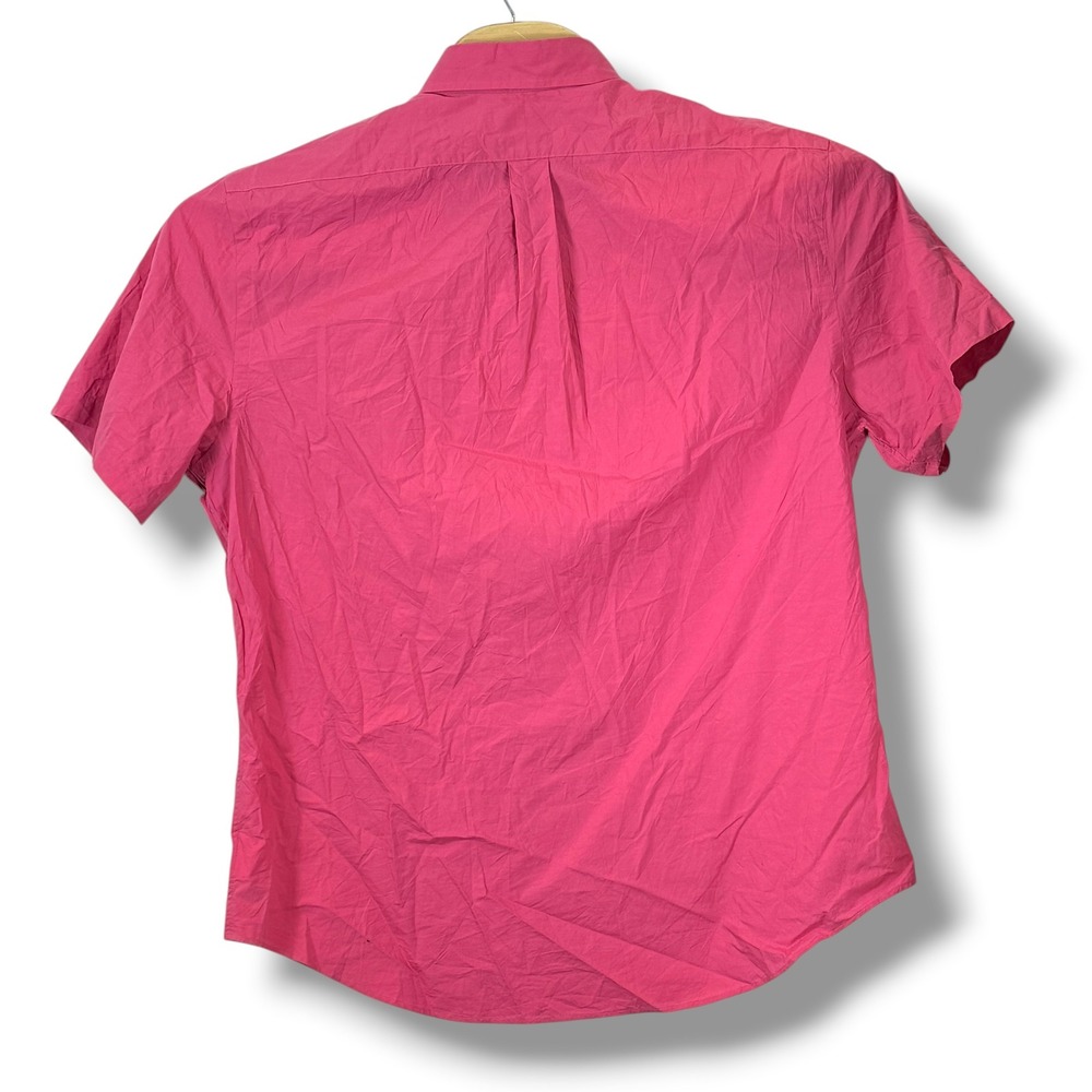 Ralph Lauren Button Down Shirt Mens Medium Pink Slim Fit Cotton Stretch Pony - Picture 3 of 7